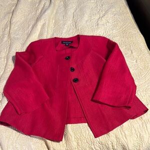 Perceptions Petite Red Textured Jacket and pants